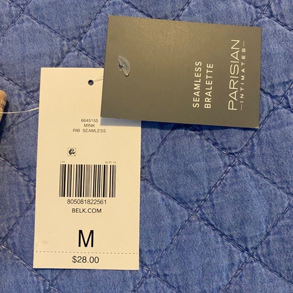 Parisian Intimates Seamless Bralette - Medium NWT!! - Picture 3 of 3